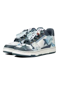 KAALIXTO丨Retro Star Sneakers-Blue And White Porcelain