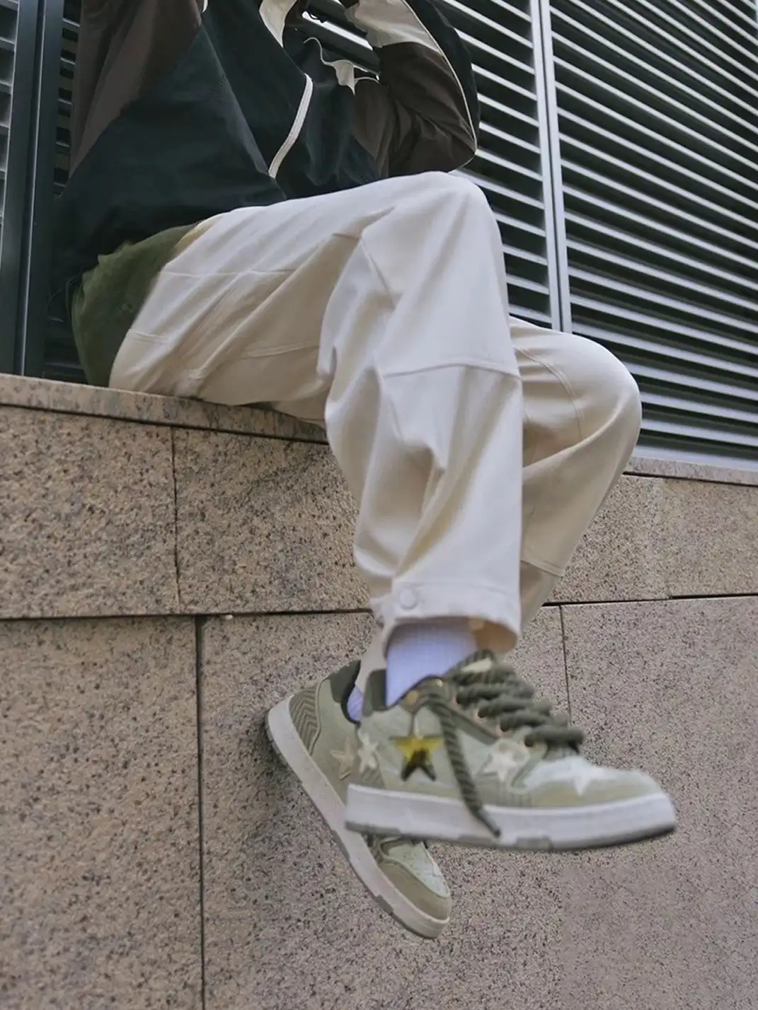 KAALIXTO丨Retro Star Sneakers-West Lake Longjing Tea