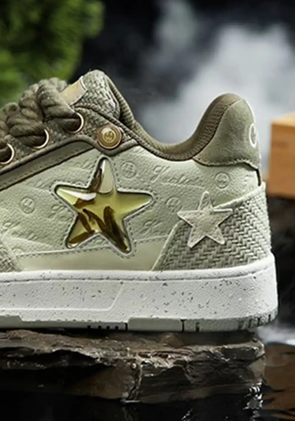 KAALIXTO丨Retro Star Sneakers-West Lake Longjing Tea