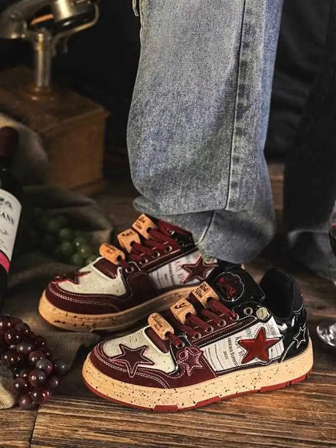 KAALIXTO丨Retro Star Sneakers-Wine Limited