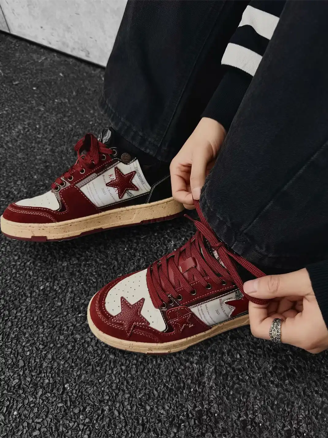 KAALIXTO丨Retro Star Sneakers-Wine Limited