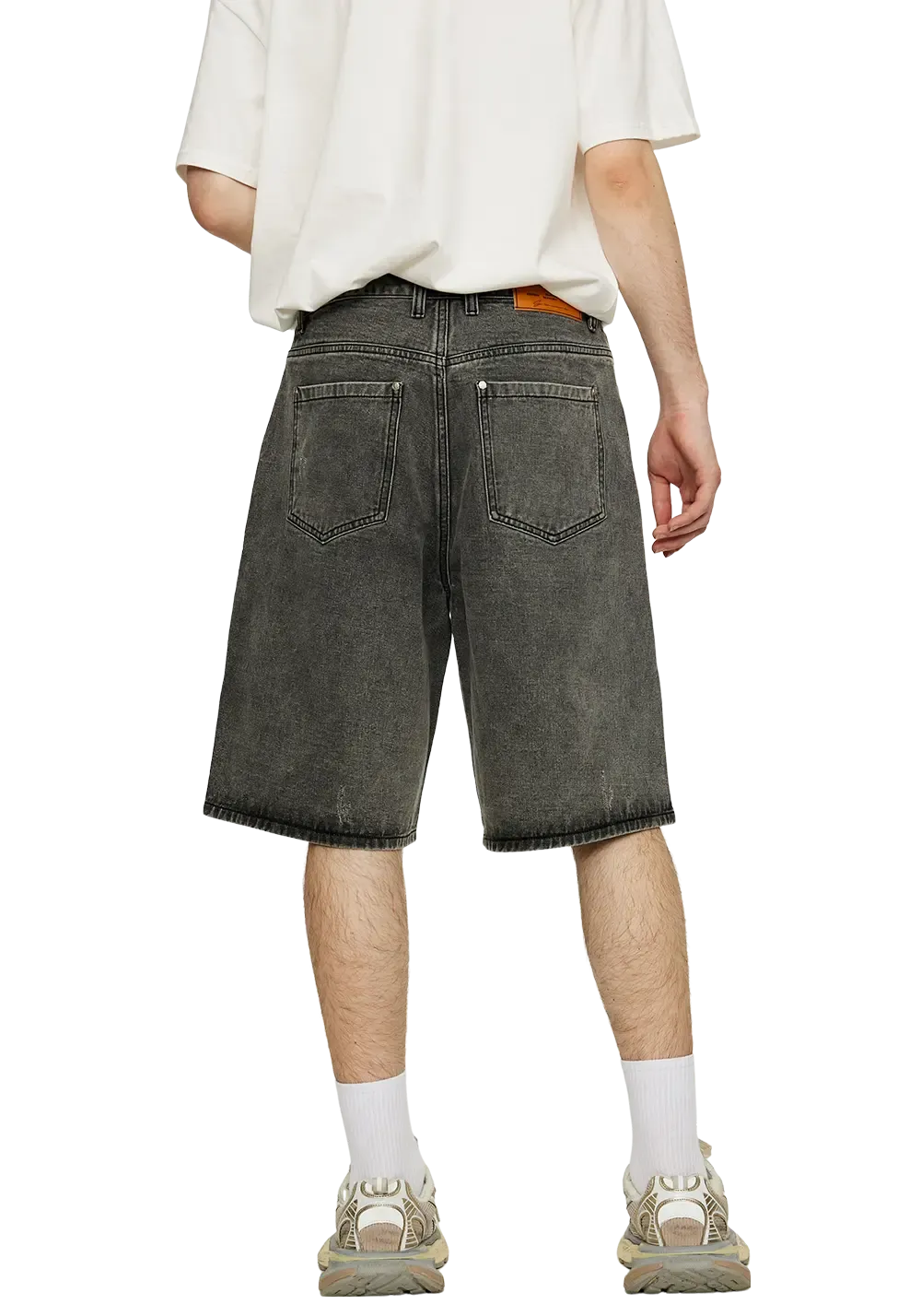CLEARANCE丨Patchwork Cross Star Embroidered Denim Shorts