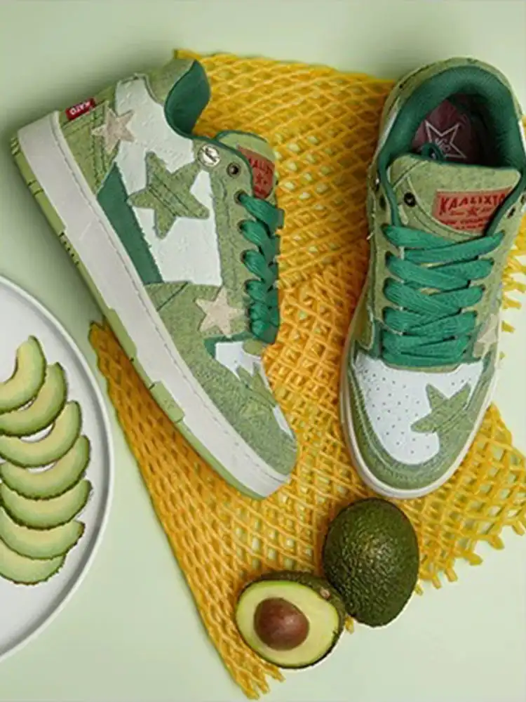 KAALIXTO丨Retro Star Sneakers - Avocado