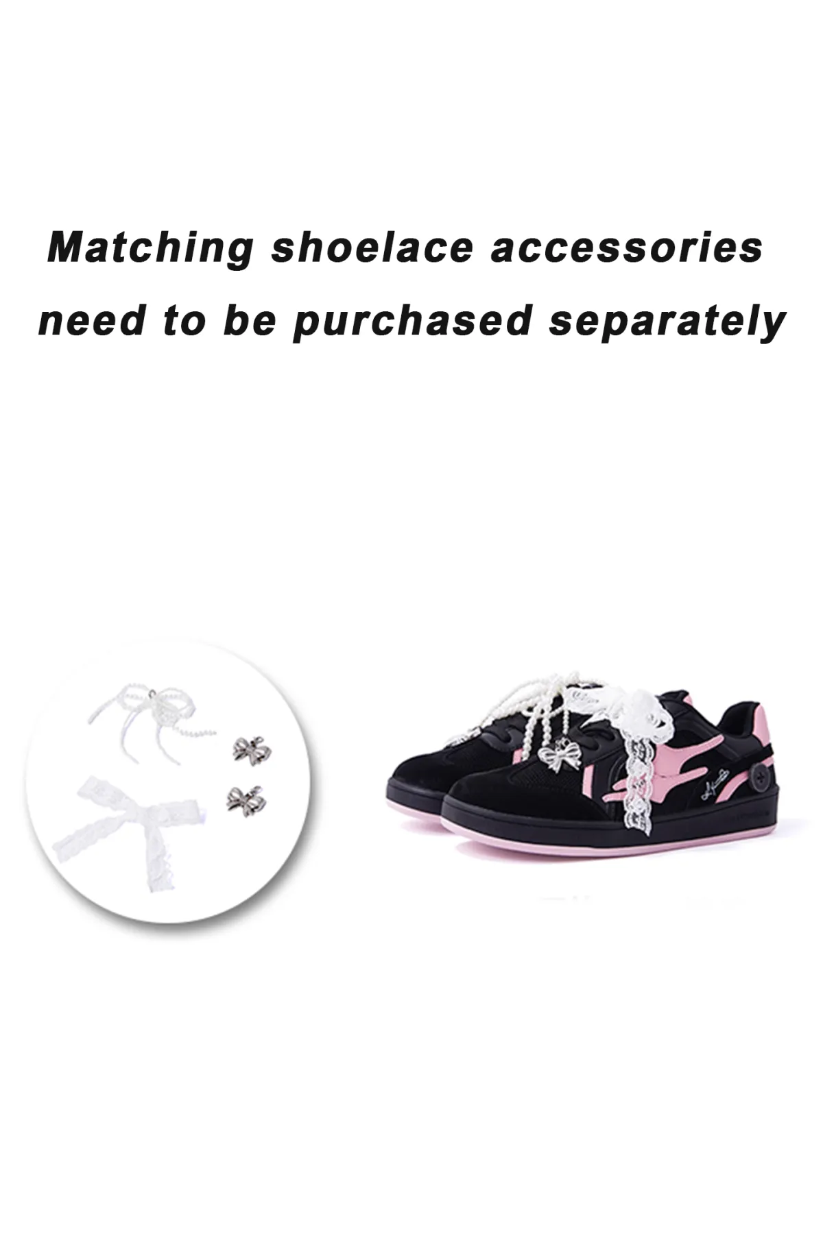 KILLWINNER丨Retro Training Sneaker-Black Pink Bow