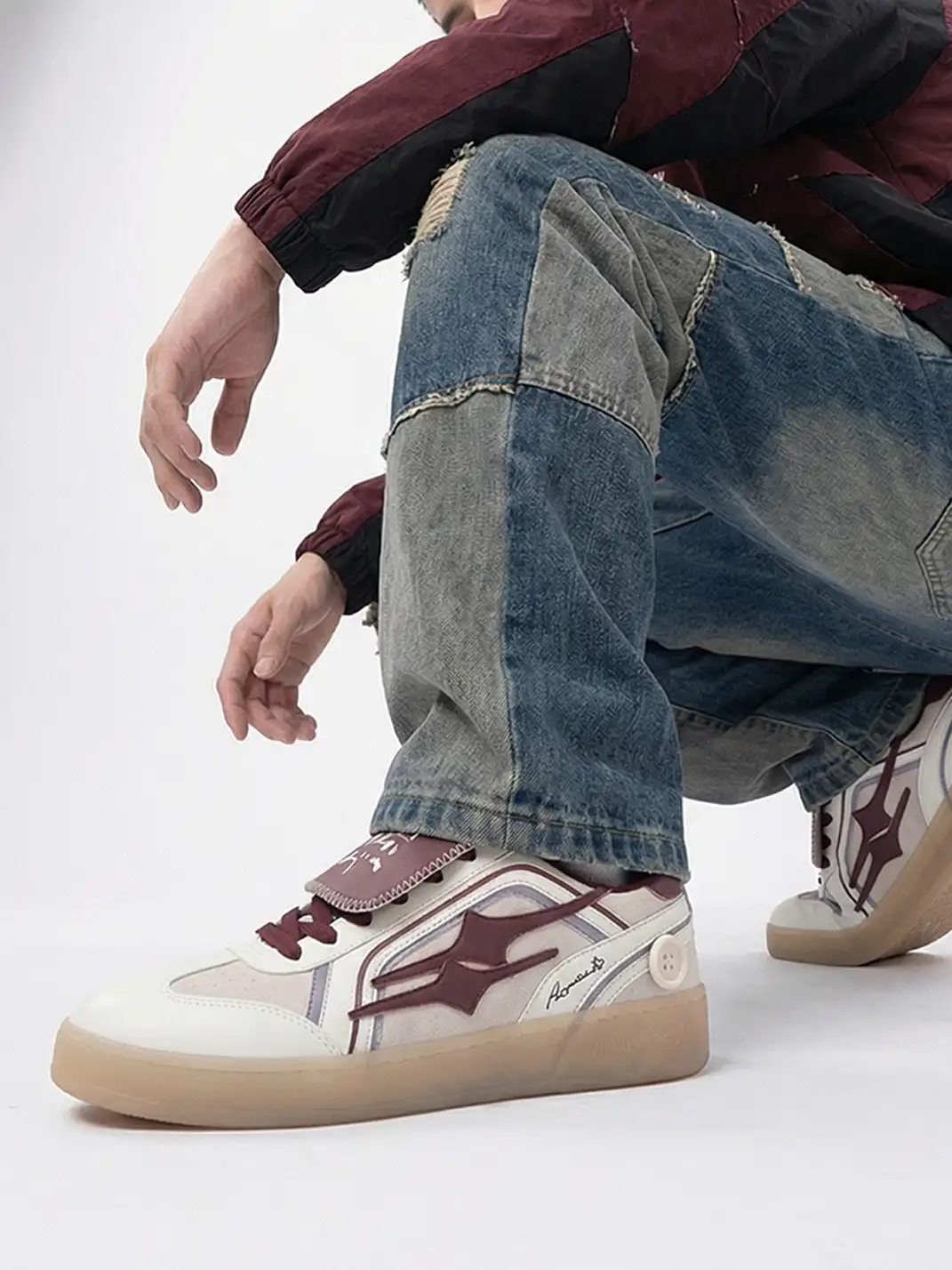 KILLWINNER丨Retro Training Sneaker-Wine Red
