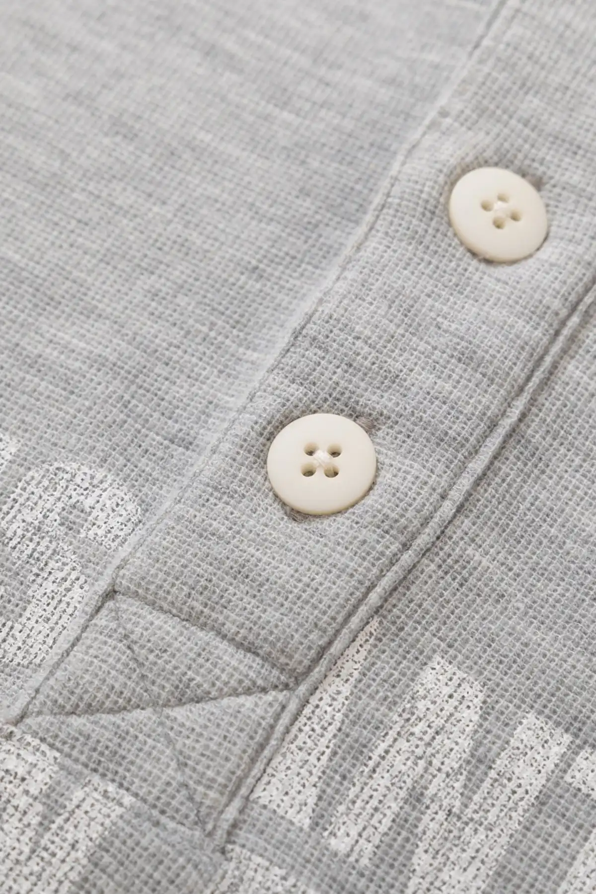 BURNIN*97'Series Worn Slogan Waffle Henley Collar Long Sleeve T-shirt