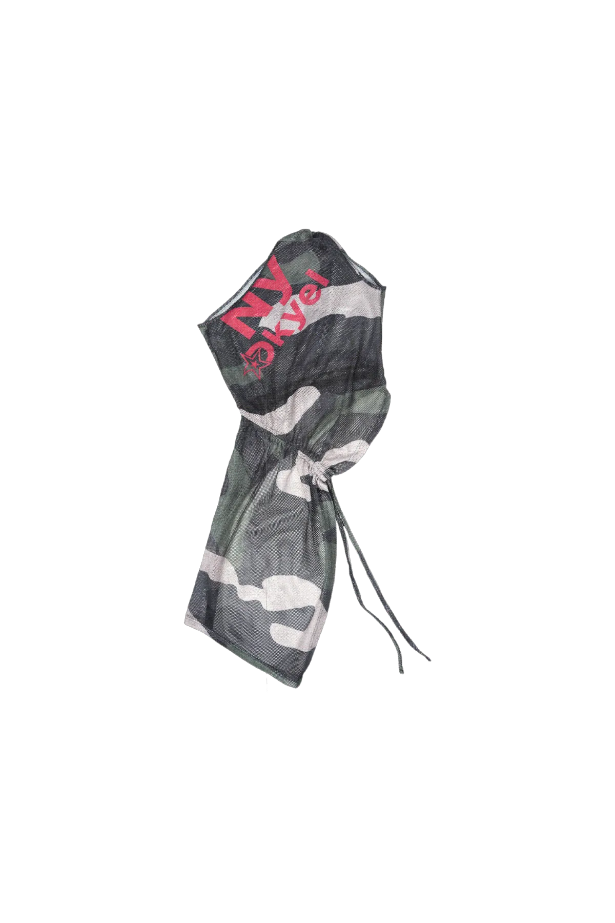 Asym Print Drawstring Tee