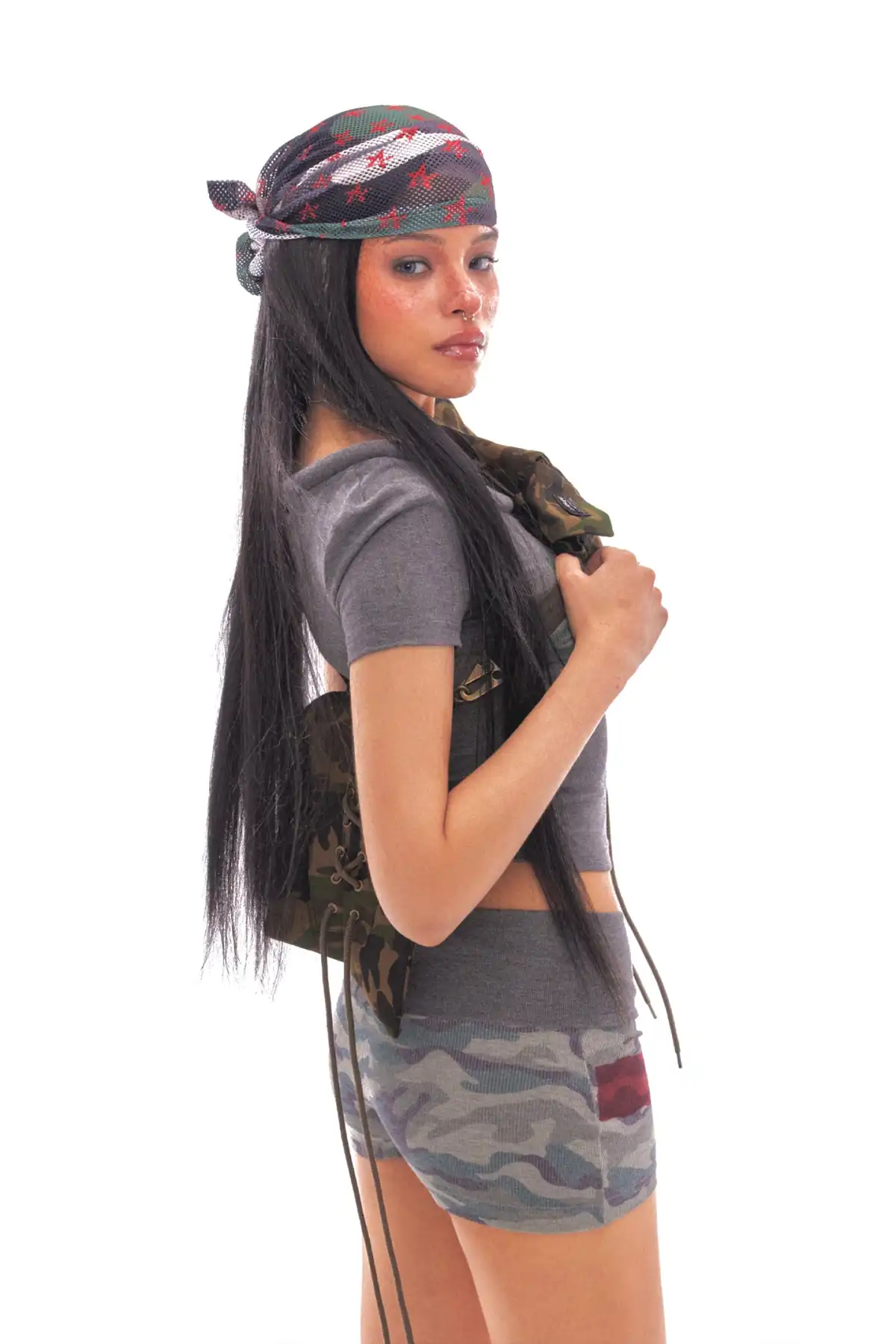 Camo Star Mesh Scarf