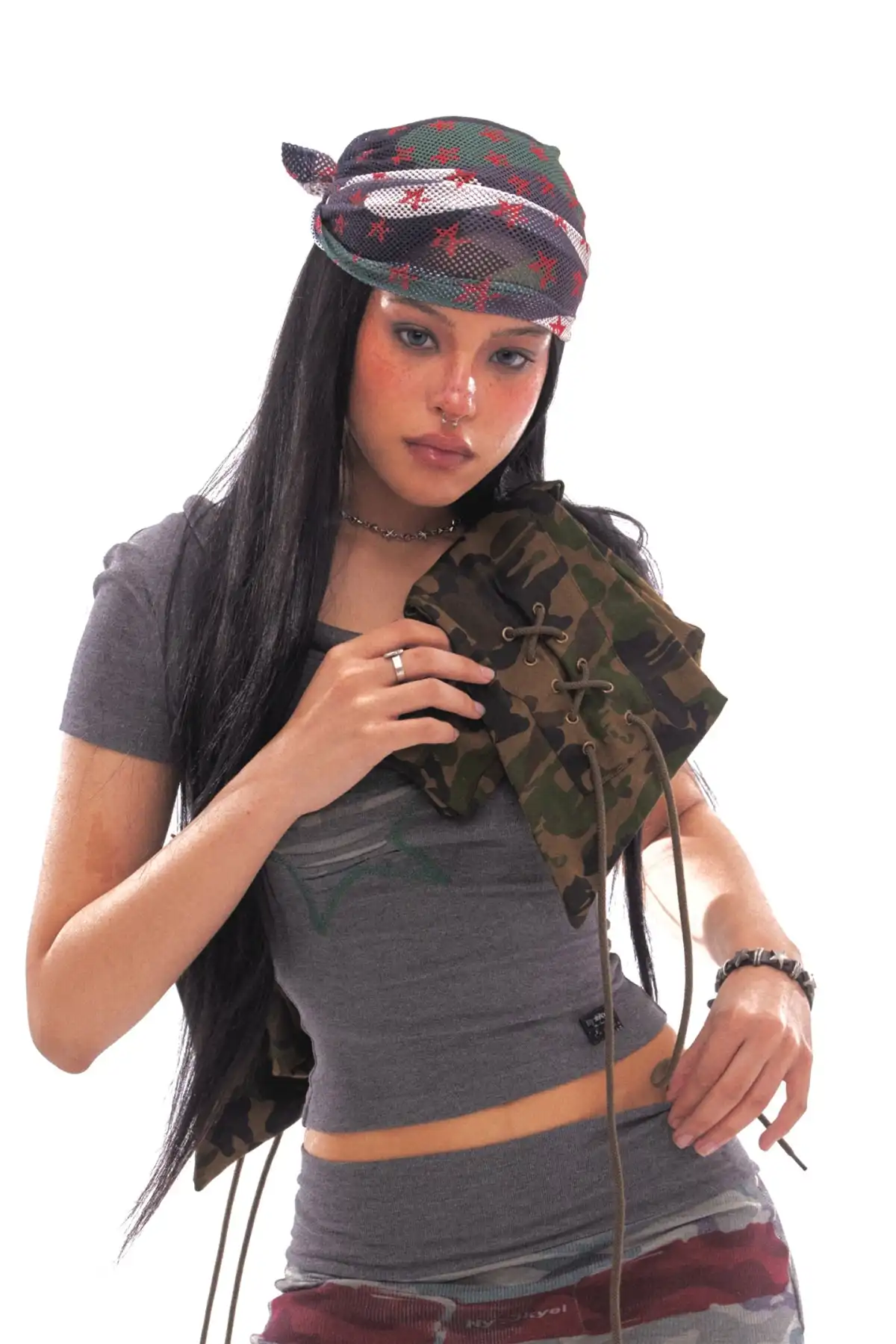 Camo Star Mesh Scarf