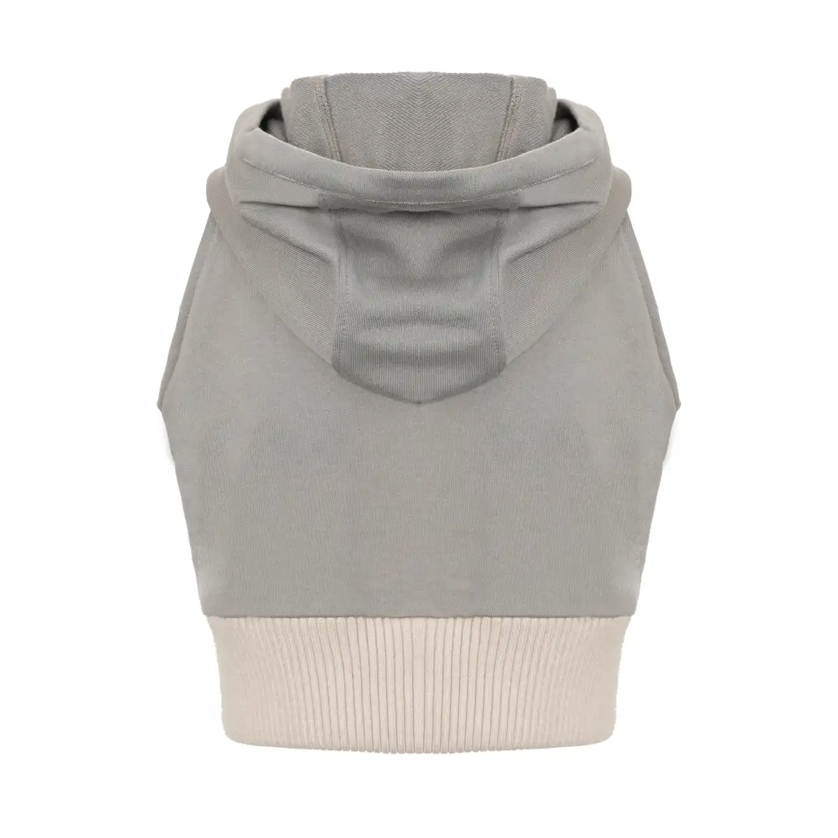 Grey Terry Hooded Sweatshirt Jacket