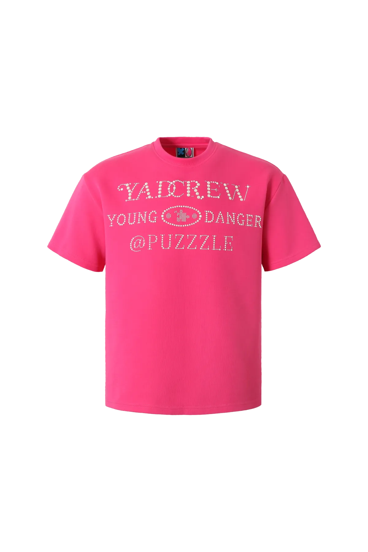 YADcrew | Pearl Typography Short-Sleeved T-shirt