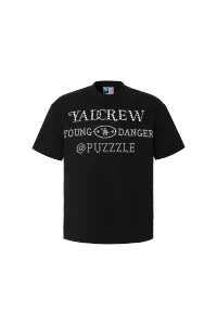 YADcrew | Pearl Typography Short-Sleeved T-shirt