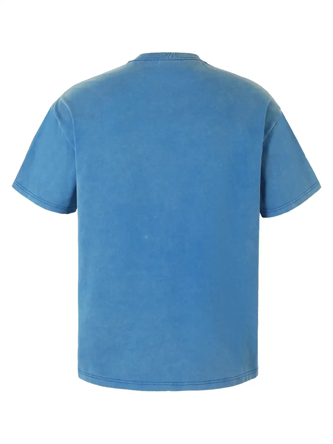 YADcrew | Washed Blue Angel Cross Short-Sleeved T-shirt
