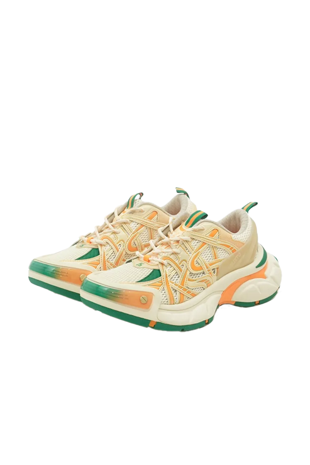 KAALIXTO丨Beige And Orange Color Matching Casual Breathable Dad Shoes
