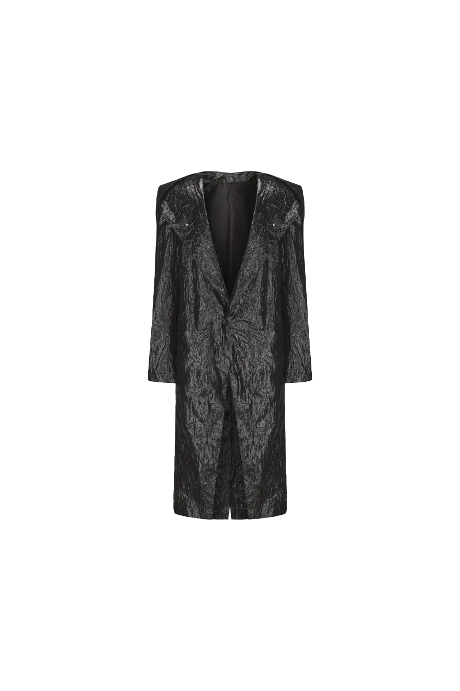 Disark│Anniversary Limited Edition Textured Pleated Shoulder Pad Hooded Coat - 2
