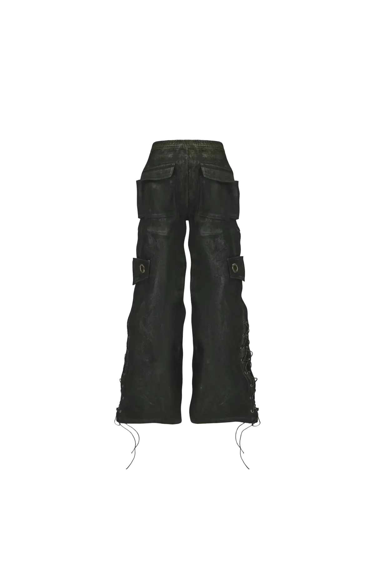 Disark│Hand-Waxed Wide-Leg Denim Trousers