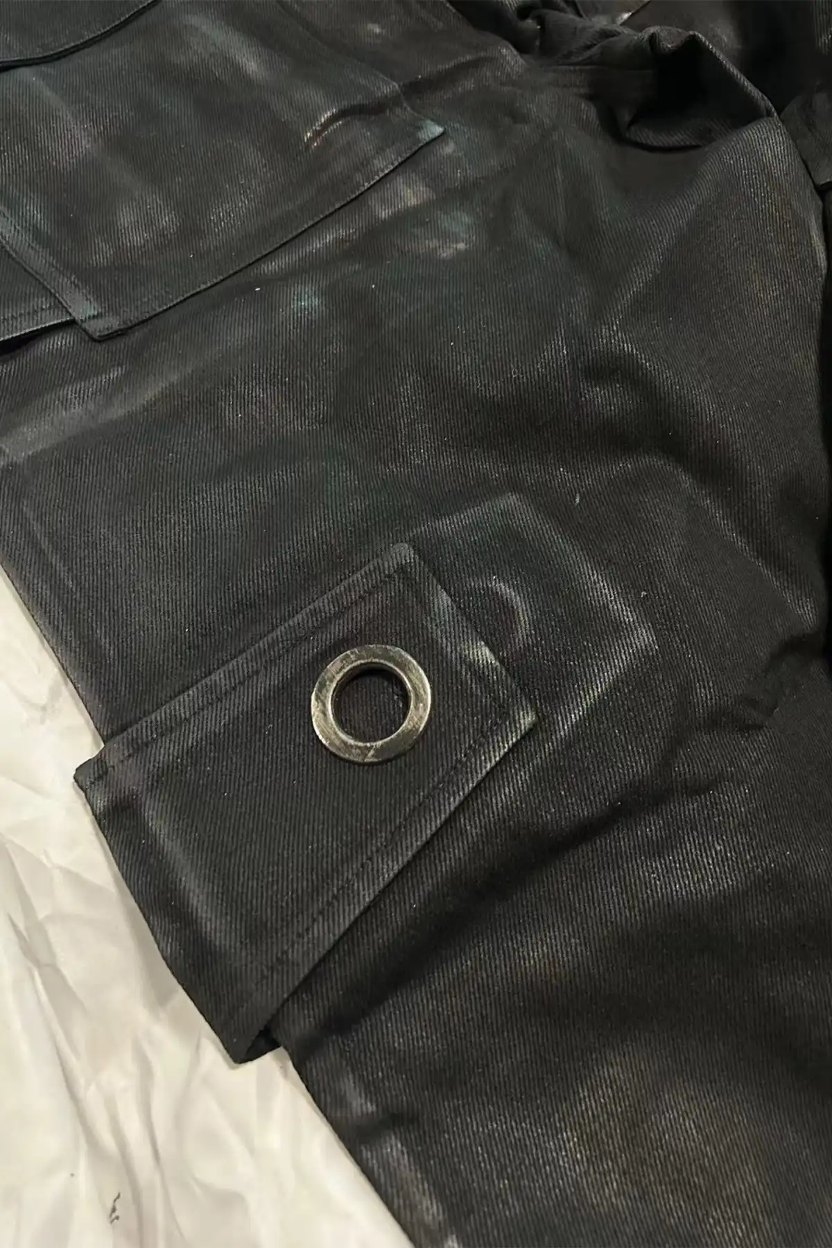 Disark│Hand-Waxed Wide-Leg Denim Trousers