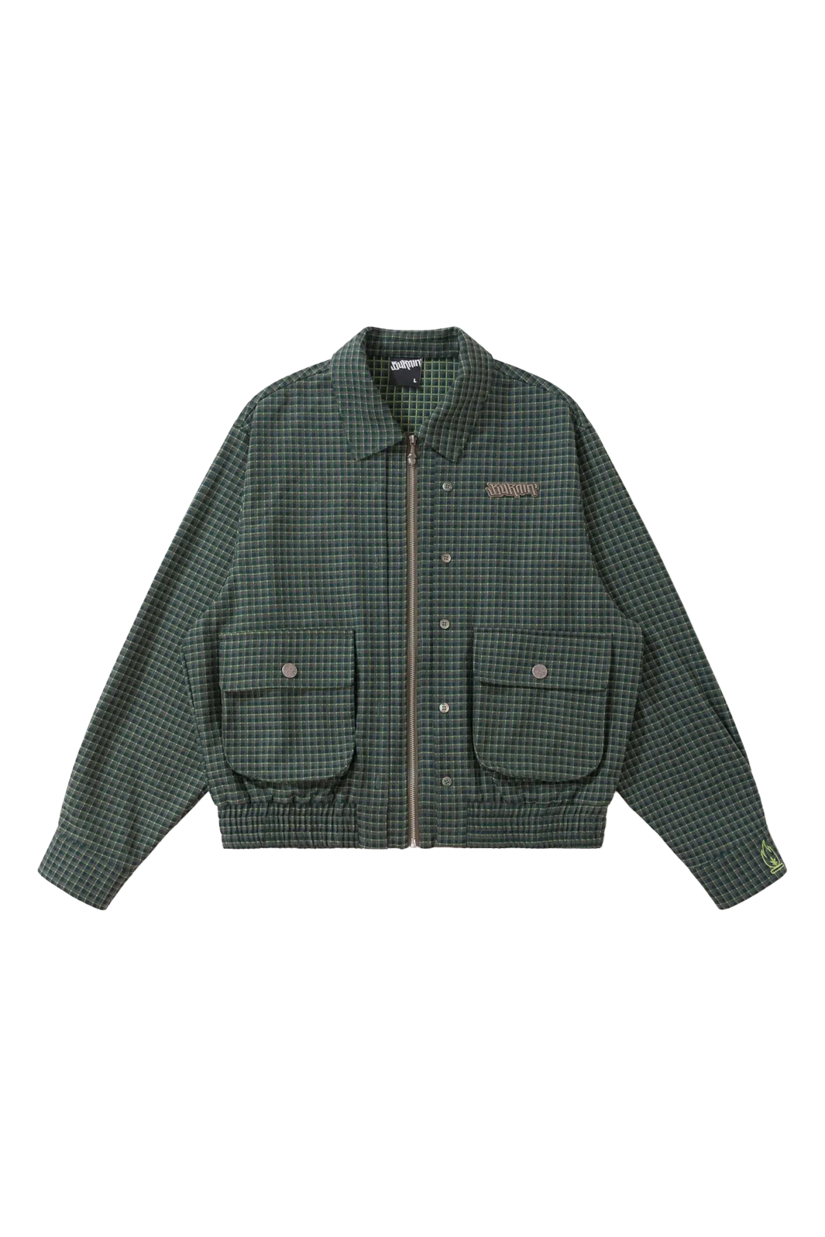 BURNIN Plaid Fake Two-piece Community Culture Jacket