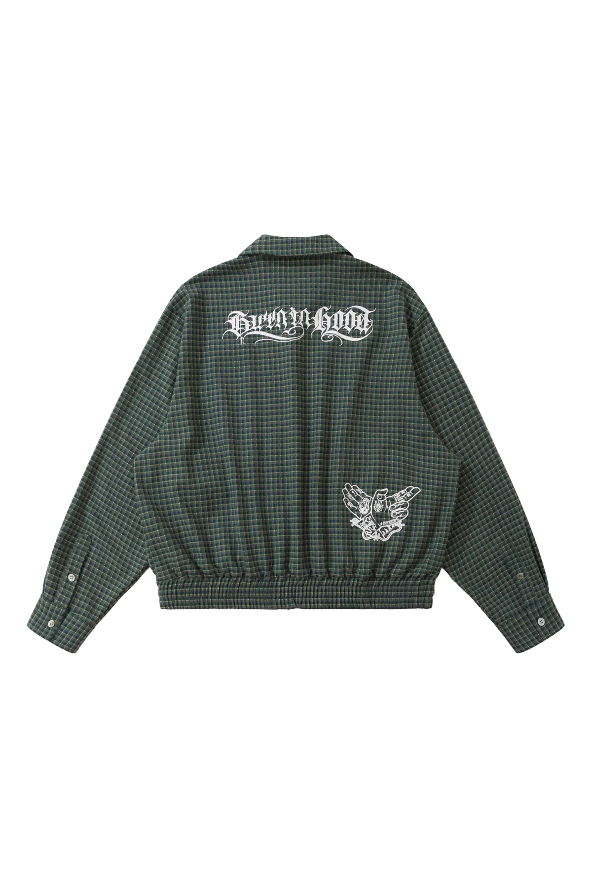 BURNIN Plaid Fake Two-piece Community Culture Jacket