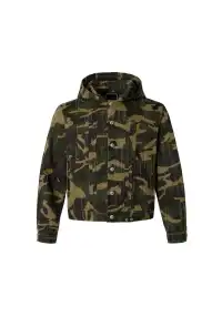YADcrew | Camouflage Tree Scratched Hooded Jacket