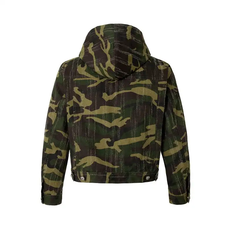 YADcrew | Camouflage Tree Scratched Hooded Jacket