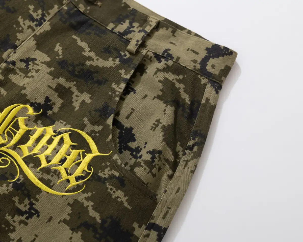 Burnin* "2503" Digital Camouflage Wide-Leg Pants
