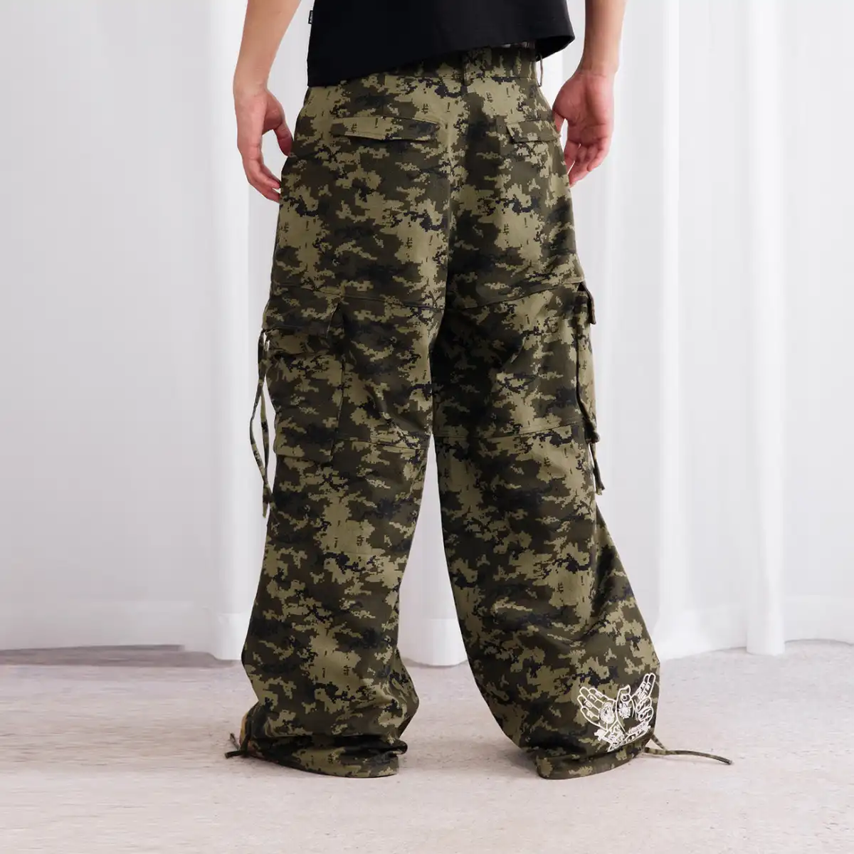 Burnin* "2503" Digital Camouflage Wide-Leg Pants