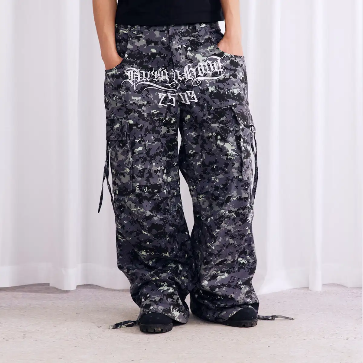 Burnin* "2503" Digital Camouflage Wide-Leg Pants