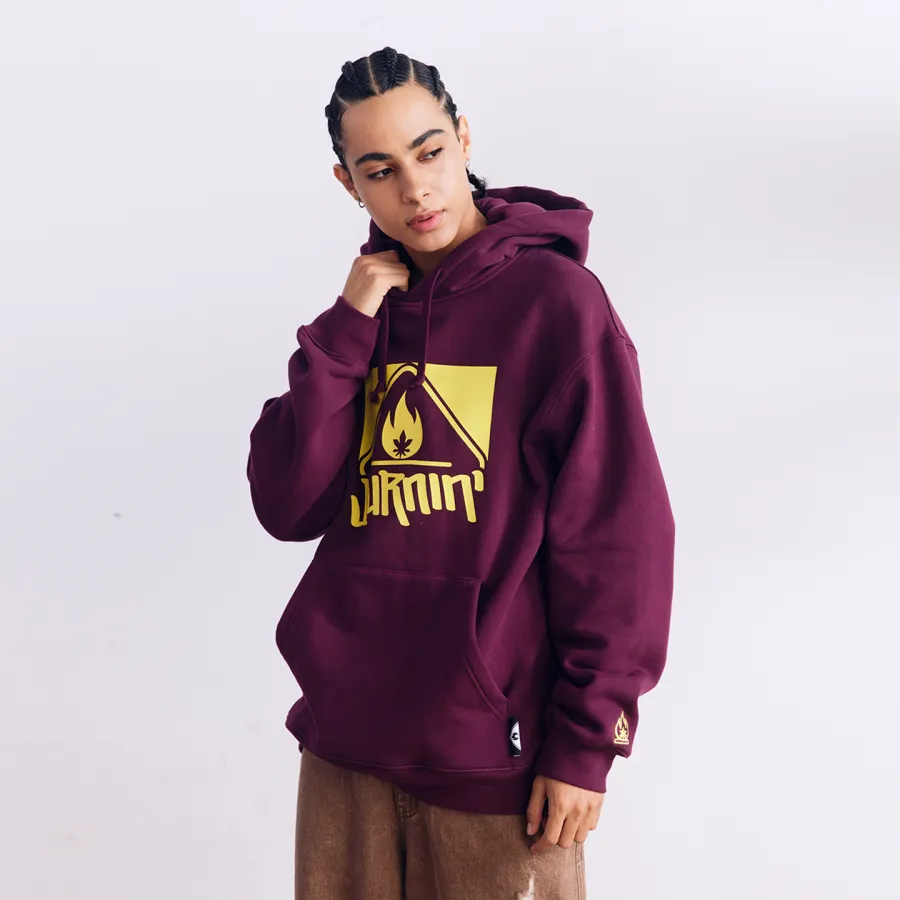BURNIN* Square LOGO New Style Hoodie - 4
