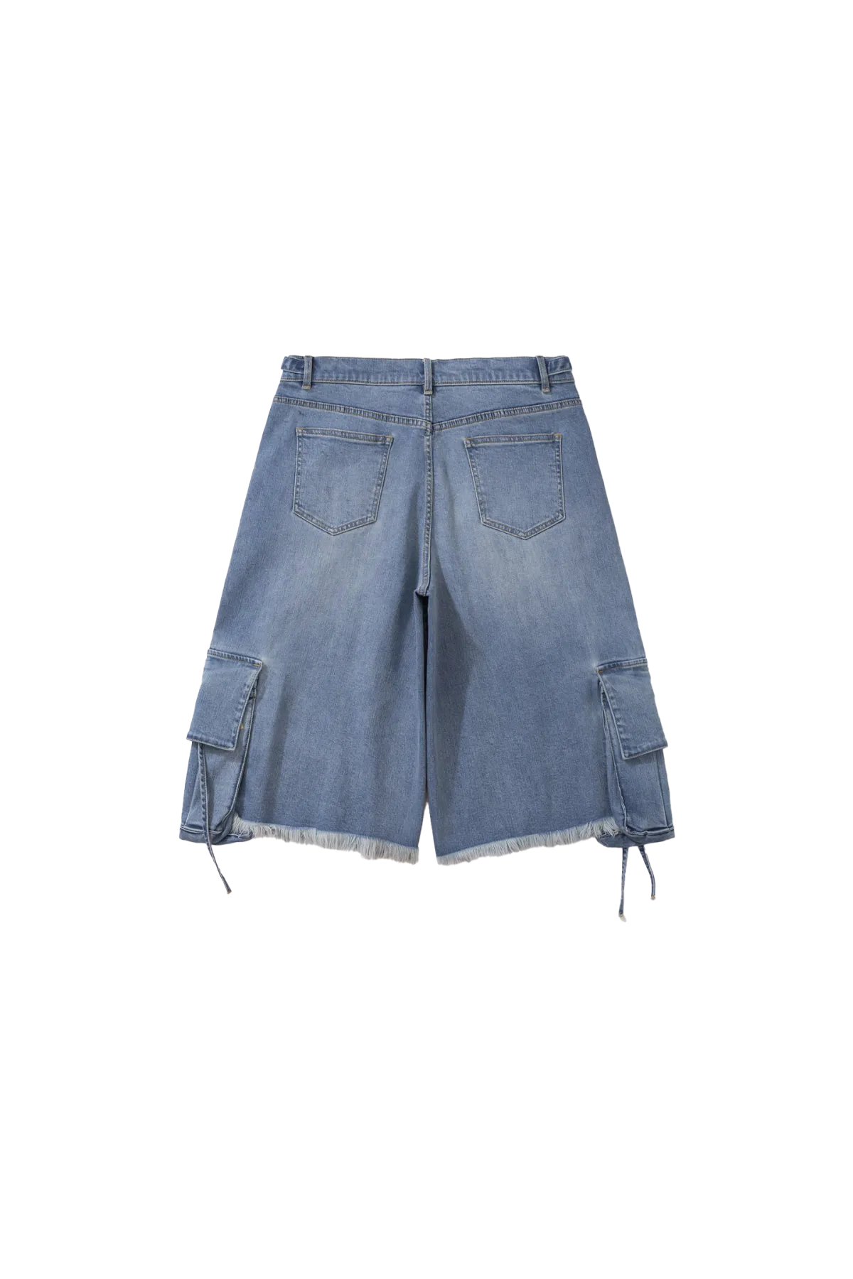 BURNIN*Underground Palace Embroidered Washed Denim Shorts
