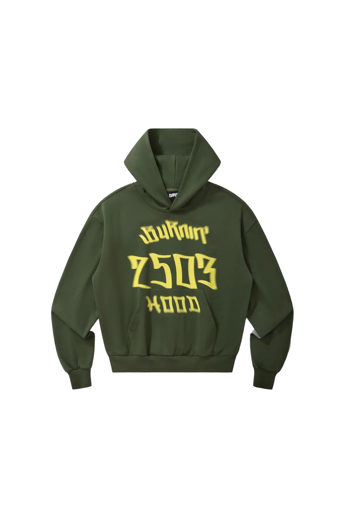 BURNIN*Phantom Logo Contrast Tire Print Hoodie
