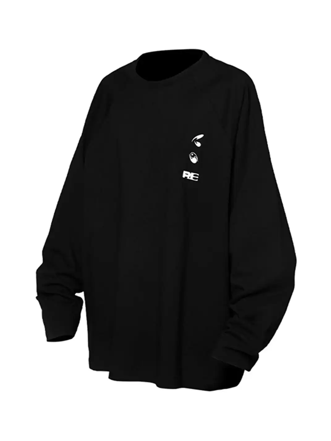 RELABEL丨Two-tone Print Sstructured Long Sleeve T-shirt
