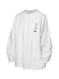 RELABEL丨Two-tone Print Sstructured Long Sleeve T-shirt