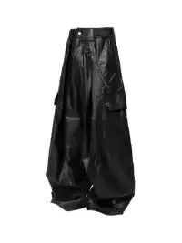 RELABEL丨Pleated Tapered Leather Pants