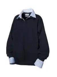 RELABEL丨Double-layer Plaid Patchwork Sweater
