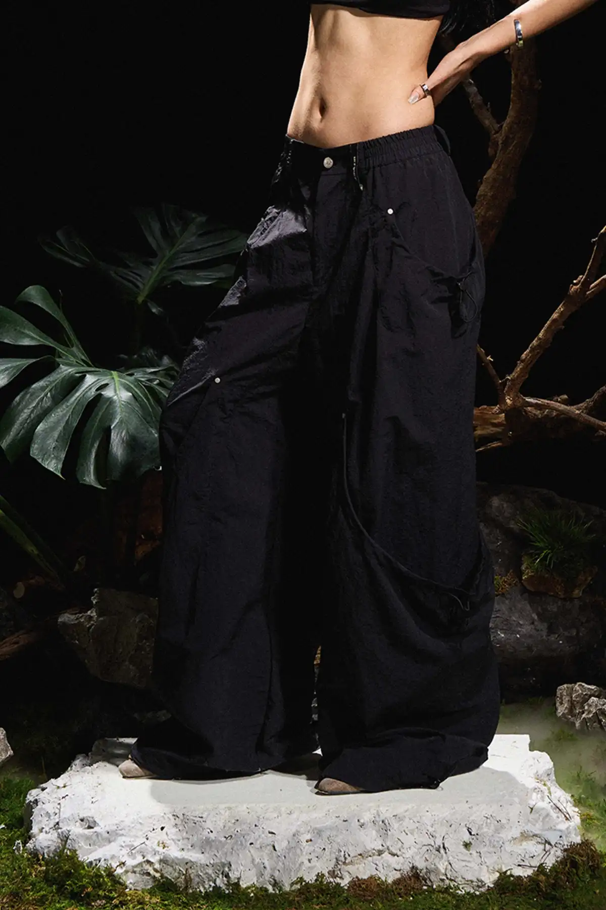 RELABEL丨Drawstring Nylon Pants