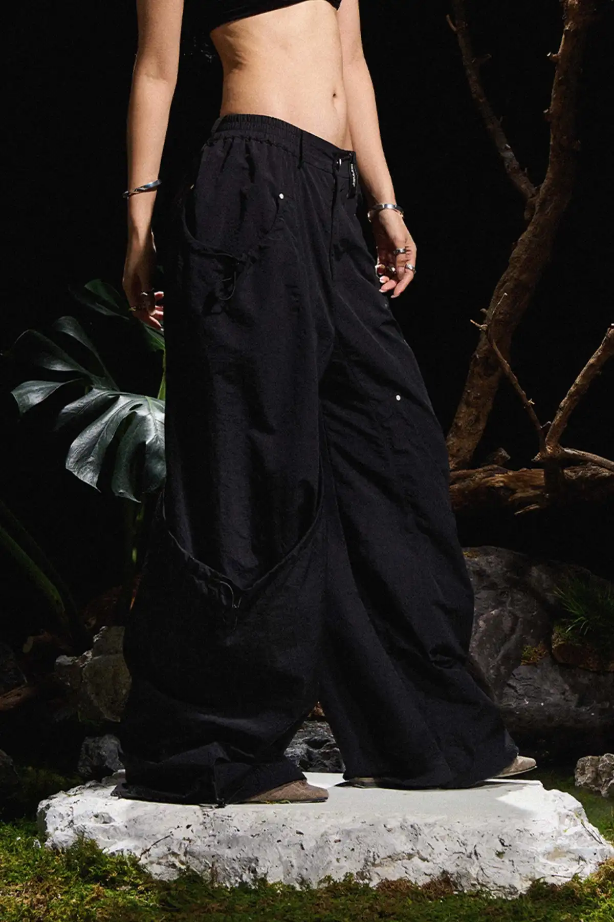 RELABEL丨Drawstring Nylon Pants