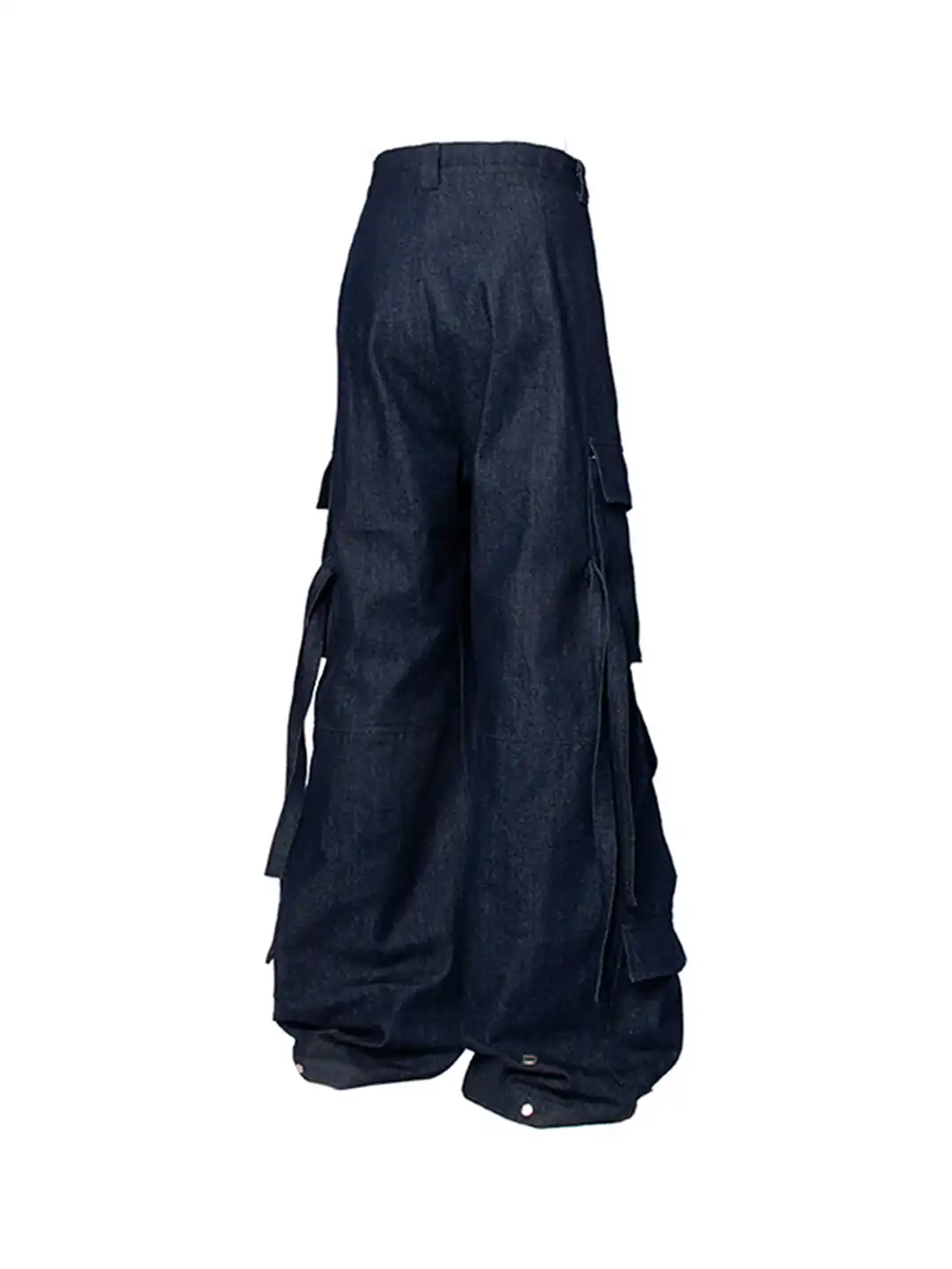 RELABEL丨Washed Silhouette Pleated Ribbon Jeans