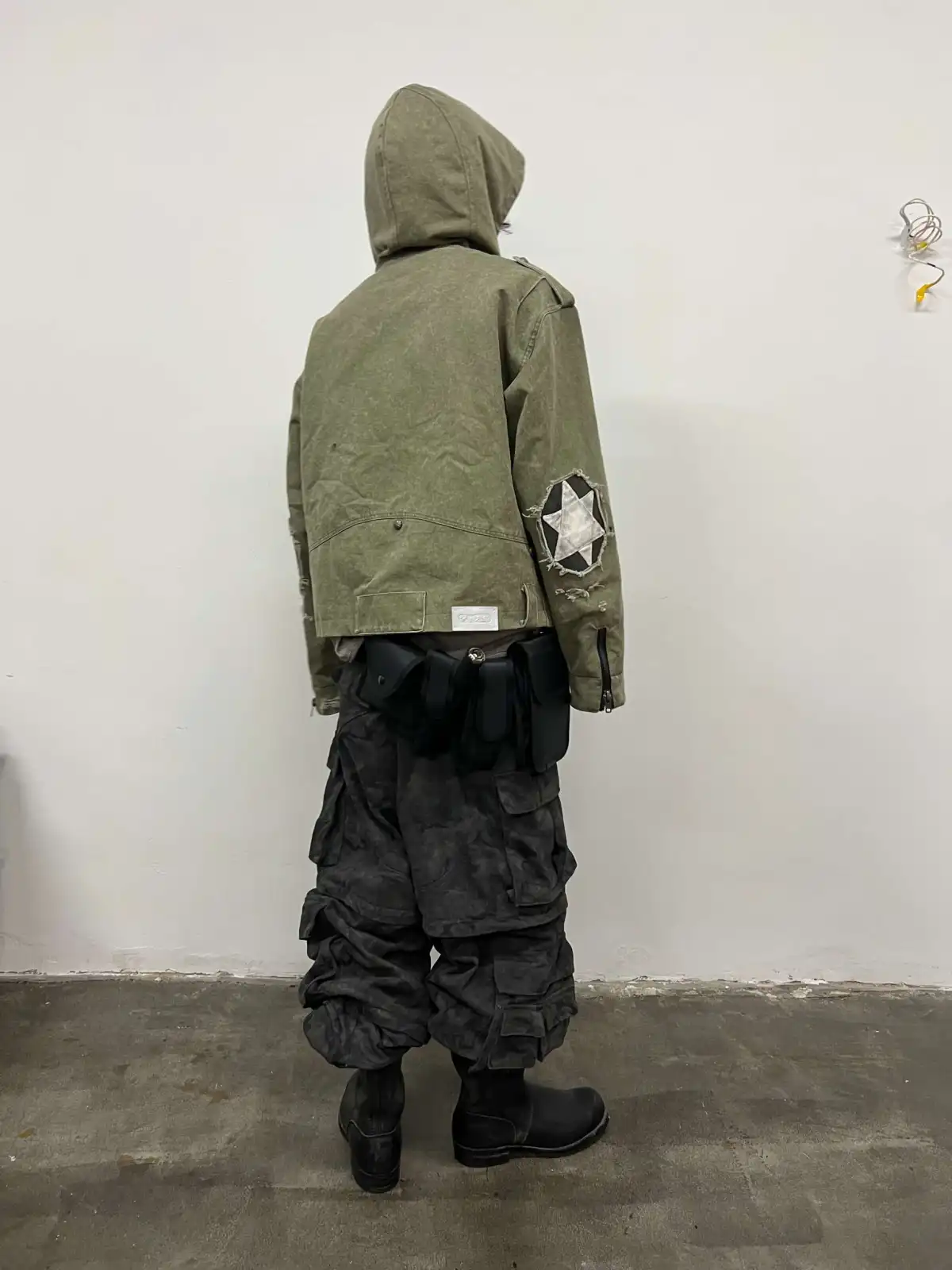 Washed and Distressed Vintage Workwear Jacket