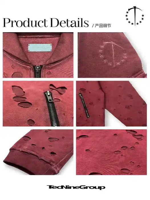 Distressed with Punch Holes Vintage Wizard Hat Short and Wide Hoodie