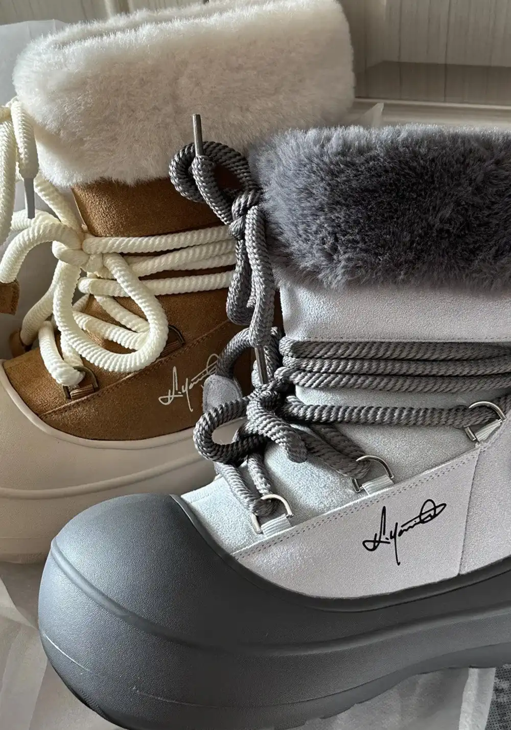 KILLWINNER丨Short Fur Long Tube Snow Boots