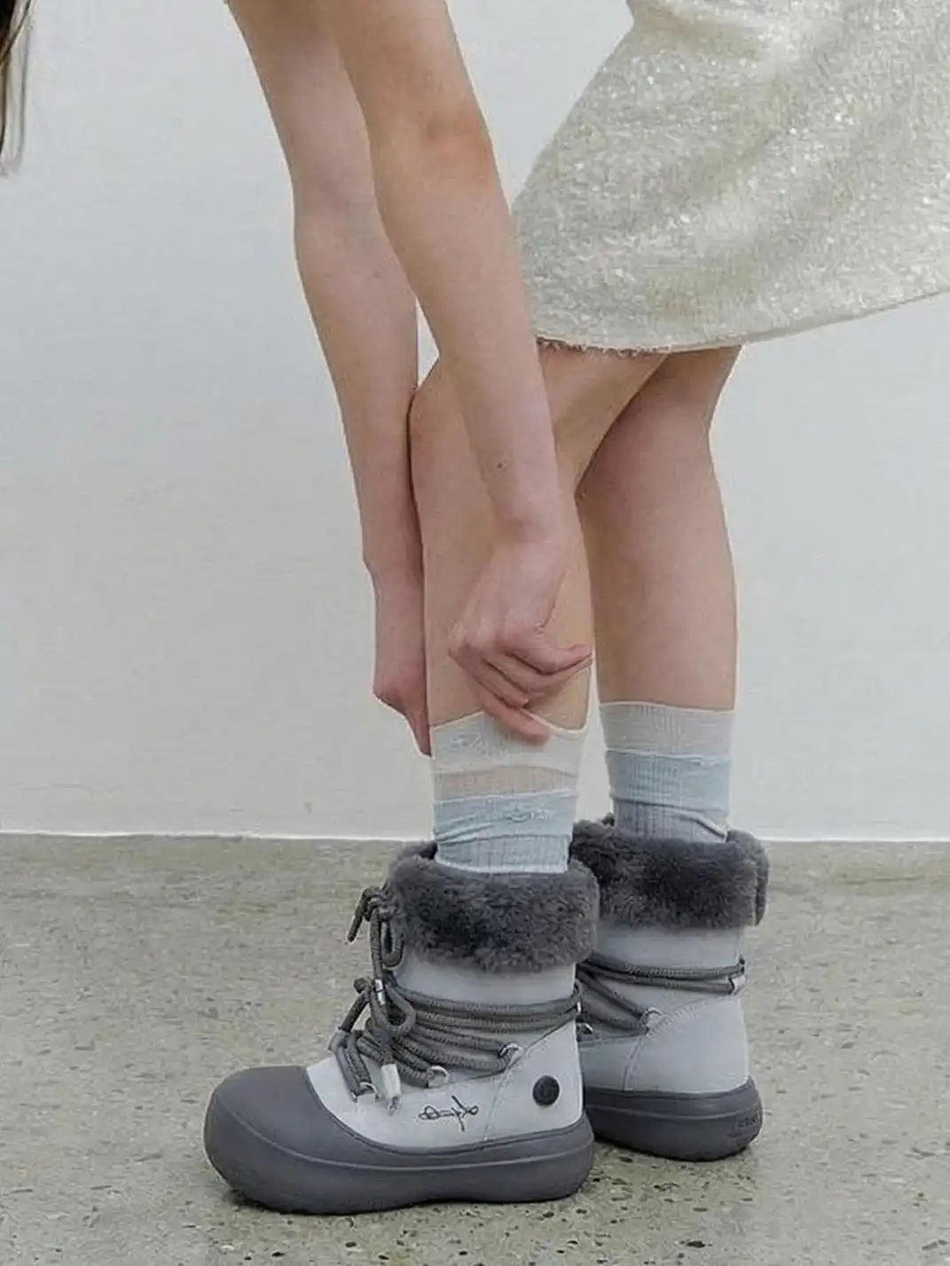 KILLWINNER丨Short Fur Long Tube Snow Boots