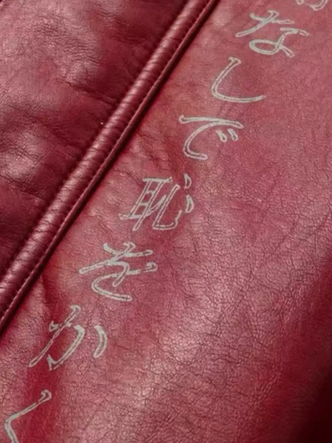 REGEN ZONE | Wine-red Leather Motorcycle Jacket