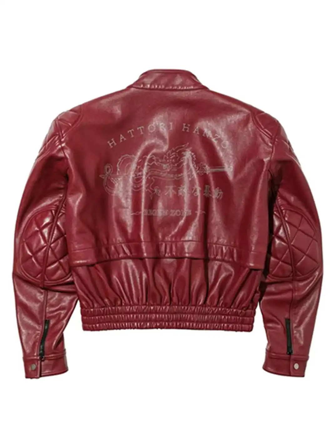 REGEN ZONE | Wine-red Leather Motorcycle Jacket