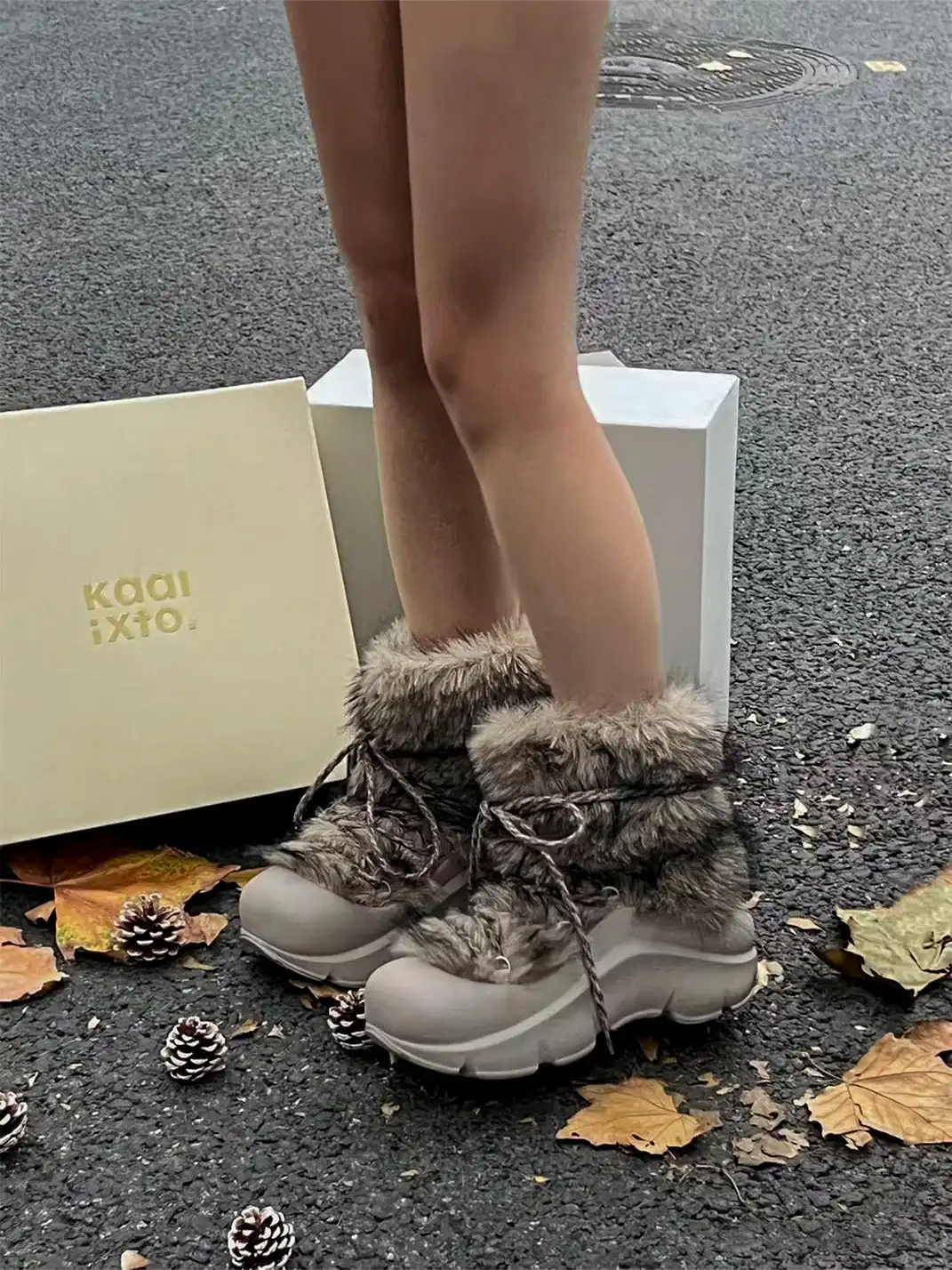 KAALIXTO丨Fur-Lined Snow Boots