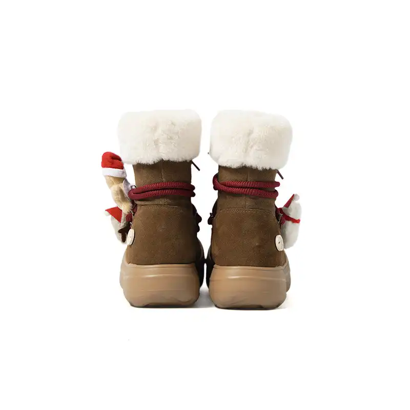 KILLWINNER丨Short Fur Long Tube Snow Boots Christmas Edition