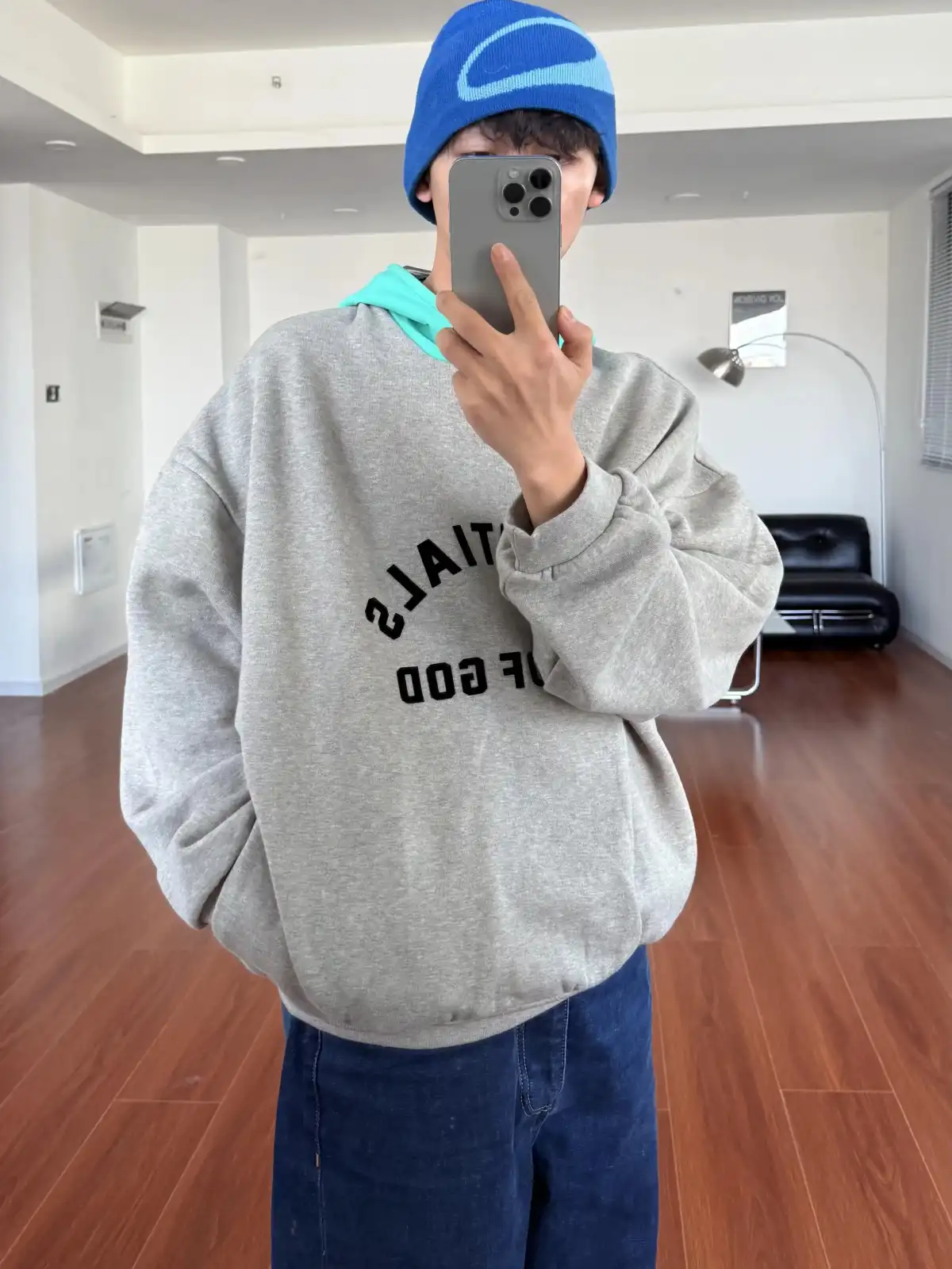 Vulcan | Blue Logo Knit Beanie