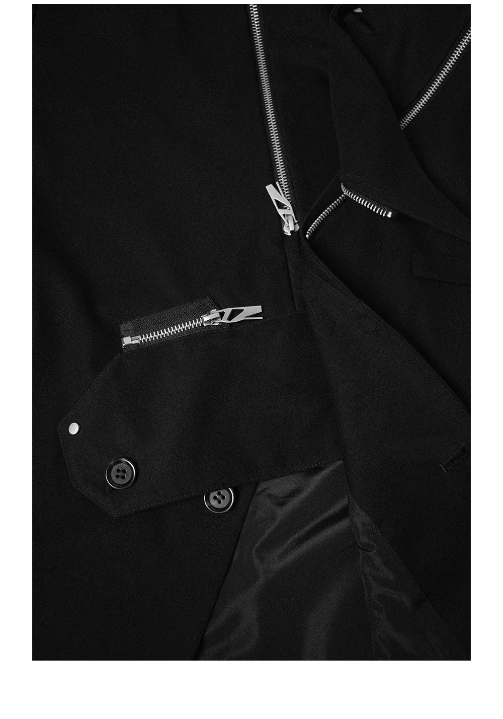 RELABEL丨Three-Dimensional Reconstruction (Reshape) Curved Foldable Collar Detachable Oversized Double-Placket Blazer