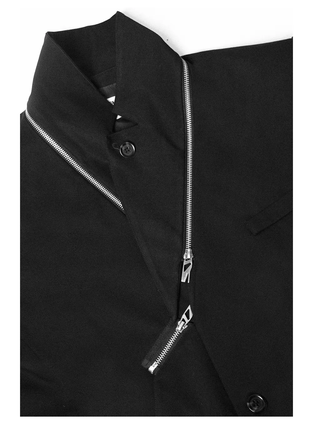 RELABEL丨Three-Dimensional Reconstruction (Reshape) Curved Foldable Collar Detachable Oversized Double-Placket Blazer