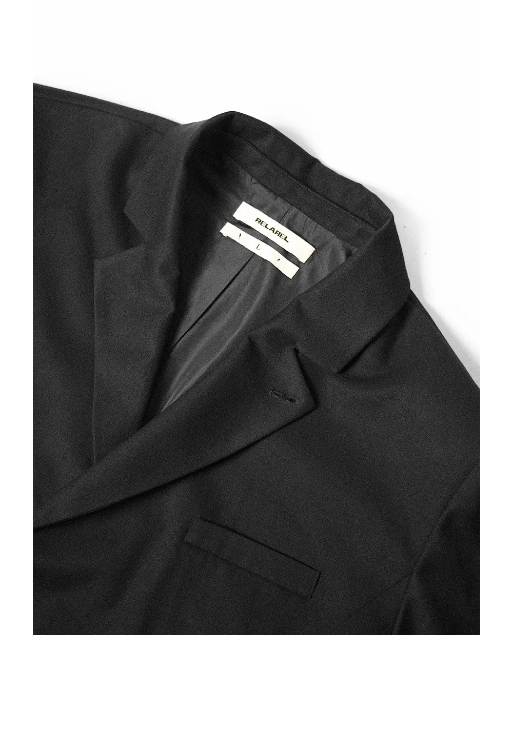 RELABEL丨Three-Dimensional Reconstruction (Reshape) Curved Foldable Collar Detachable Oversized Double-Placket Blazer